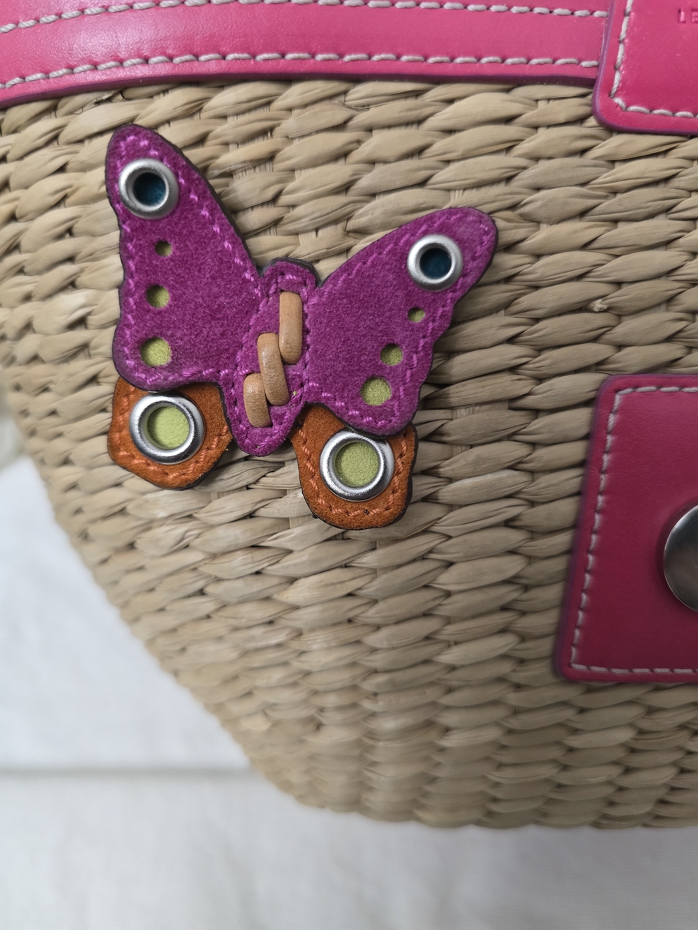 Vintage Coach Hamptons Straw Basket Bag - Picture 9 of 13